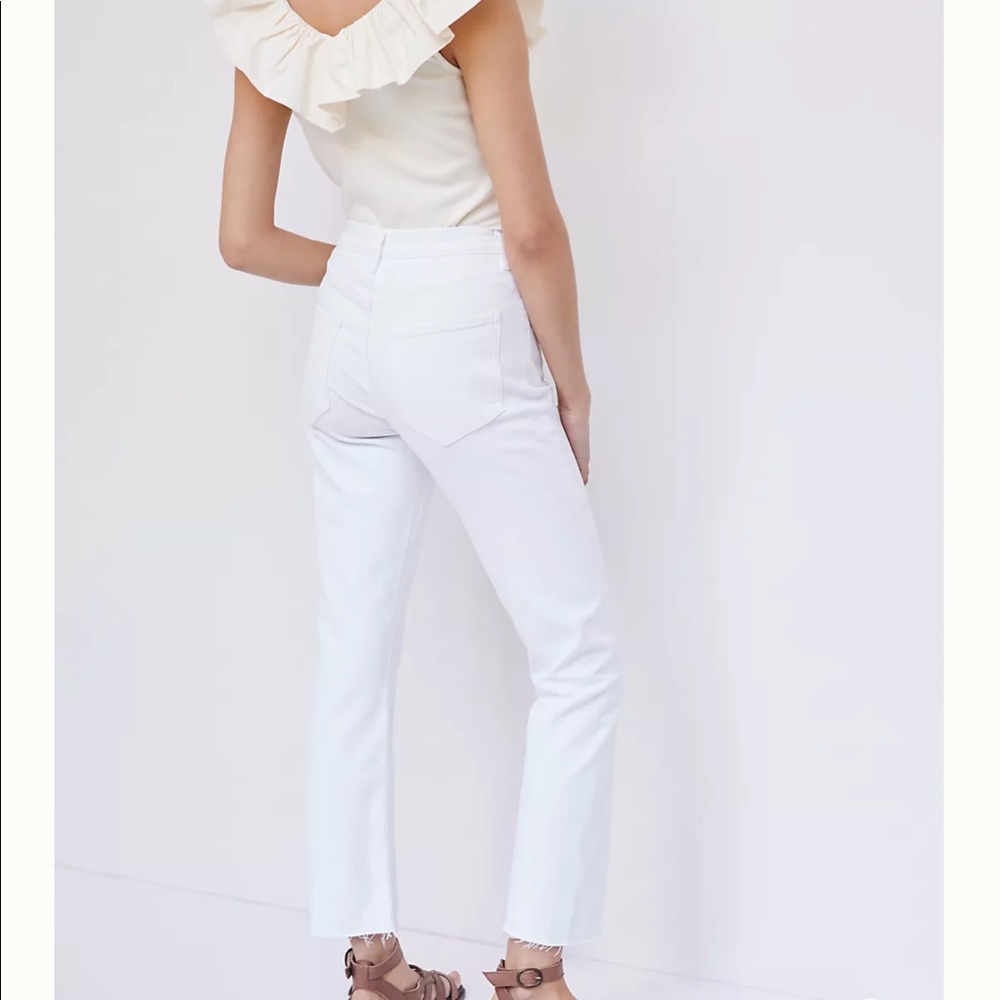 Agolde Riley White Straight Leg Jeans - Picture 2 of 9